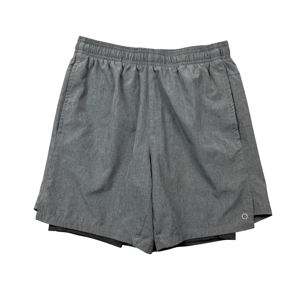 Skora Men Small Qwick-Dry 2-in-1 Athletic Shorts Gray Compression Liner Active